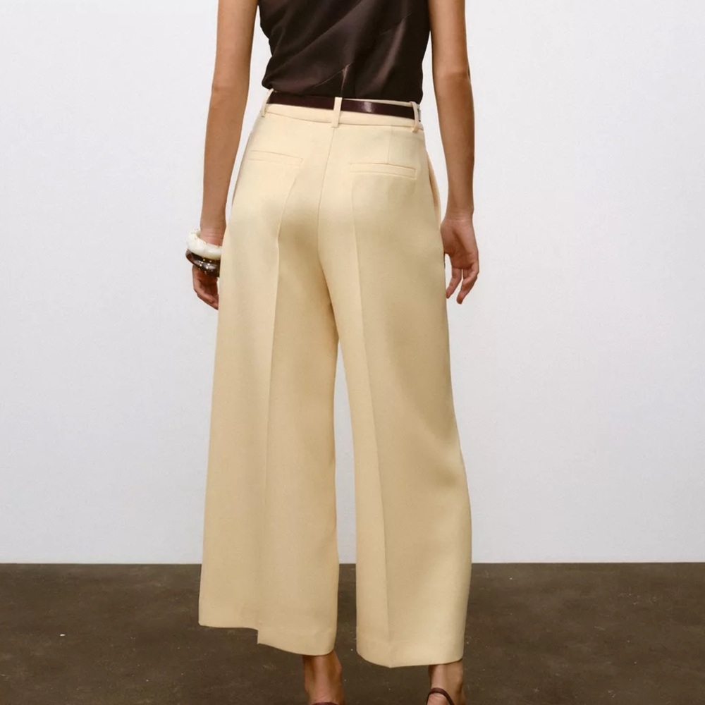 Zara yellow Wide-Leg pants - Picture 9 of 10